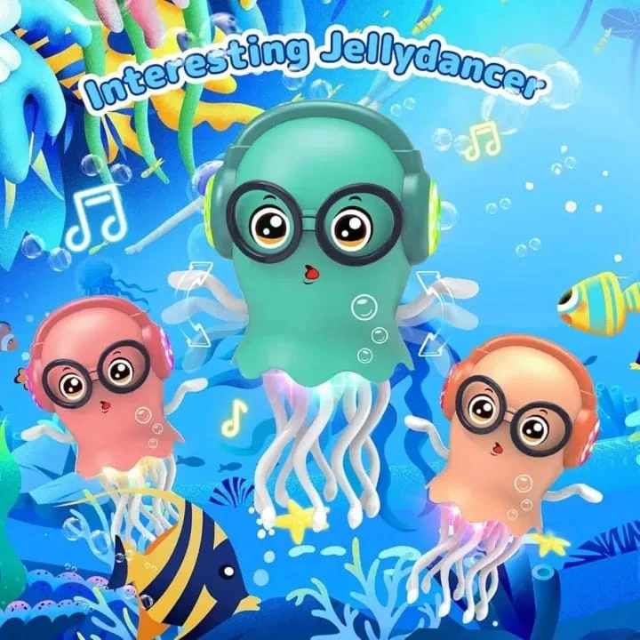Dancing Squid Baby Toy, Infant Tummy Time Toys for 3-6 Months, Interactive Crawling Octopus with Music & Lights for 6-12, 12-18 Learning Walking Toy for Toddlers 1 Year Old Boys Girls Birthday Gifts